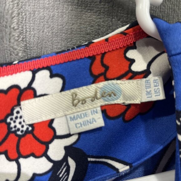 Boden Isabelle Shift Dress Womens Size 4 3/4 Sleeve Floral Career Office Pockets - Picture 2 of 7